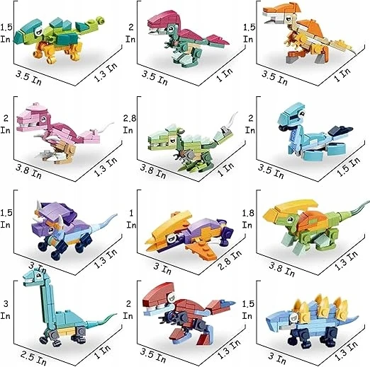 Bez Marki Statybiniai blokai Dinozaurai Figūros Gyvūnai Rinkinys DINOZAURAS Tiranozauras 12in1 žaislas
