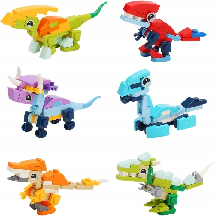 Bez Marki Statybiniai blokai Dinozaurai Figūros Gyvūnai Rinkinys DINOZAURAS Tiranozauras 12in1 žaislas