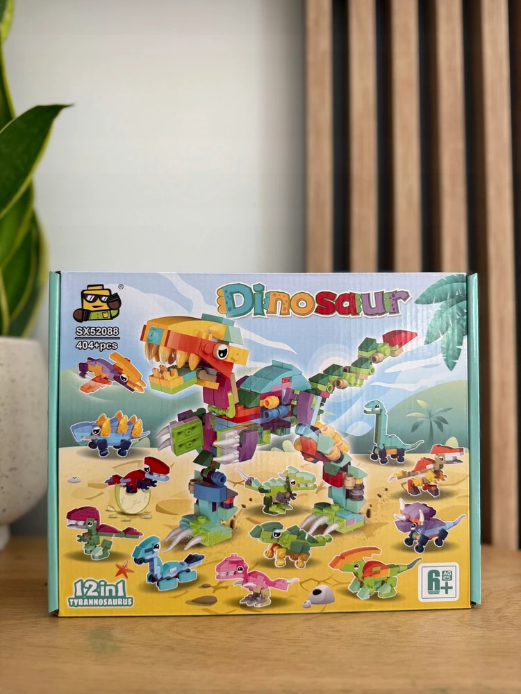 Bez Marki Statybiniai blokai Dinozaurai Figūros Gyvūnai Rinkinys DINOZAURAS Tiranozauras 12in1 žaislas