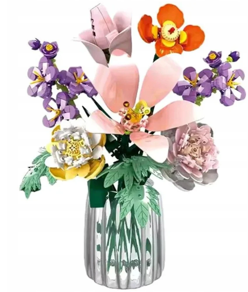 Bez Marki Statybiniai blokai, gėlės, lauko puokštė 563 El 9 augalų dekoratyvinis rinkinys