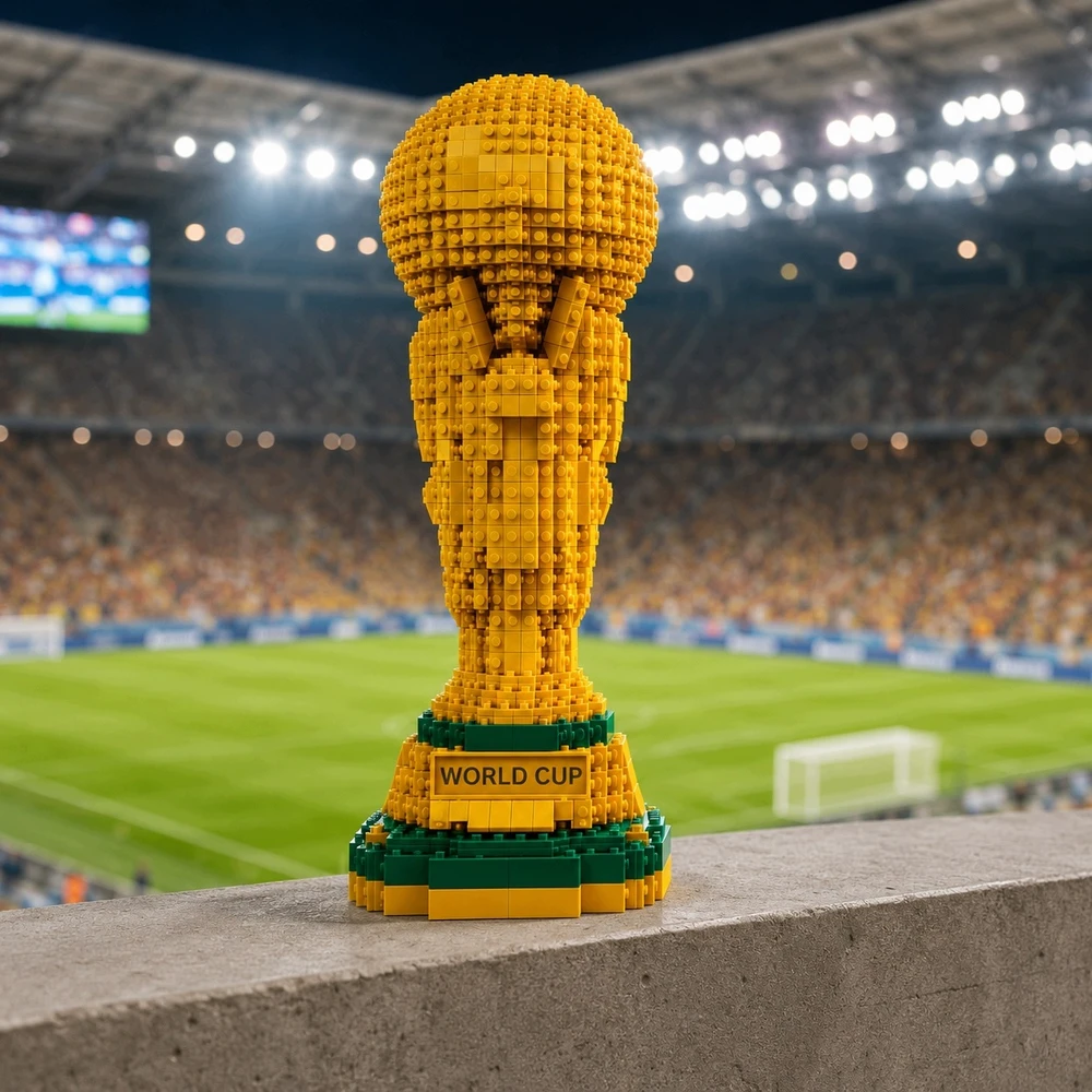 Bez Marki Statybiniai blokeliai Futbolo taurė Golden Trophy Modelis 1642 vnt