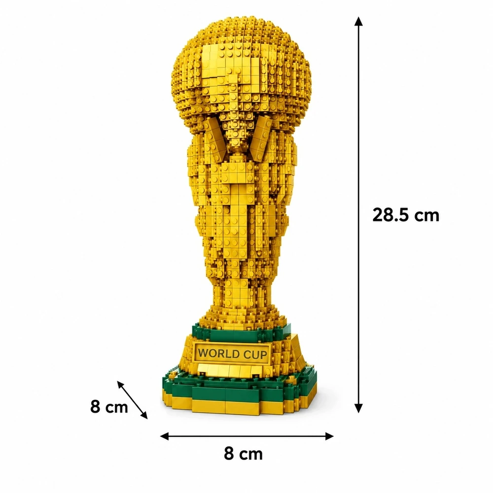 Bez Marki Statybiniai blokeliai Futbolo taurė Golden Trophy Modelis 1642 vnt