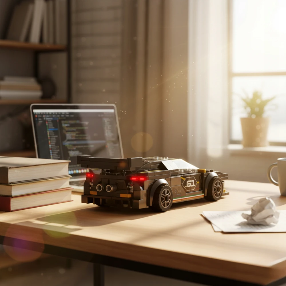 Bez Marki Statybinių plytų sportinių automobilių lenktynių rinkinys 325 vnt., 6 metai