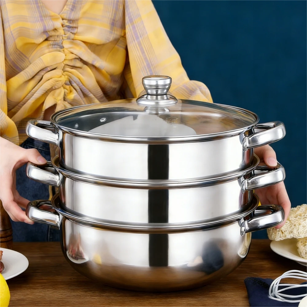 Bez Marki STEAMER POT STEAMER 4.3L POT INDUKCINIAI DUJINIAI