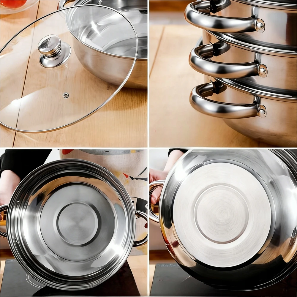 Bez Marki STEAMER POT STEAMER 4.3L POT INDUKCINIAI DUJINIAI