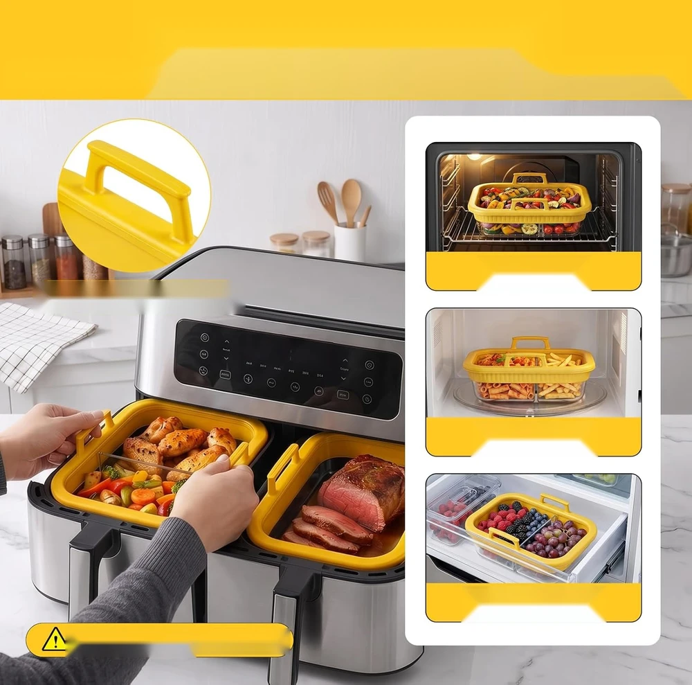 Bez Marki STIKLO FORMOS 2 VIENETŲ AIRFRYER KAIŠMAI ATSPARIŲ TALPŲ RANDENOS