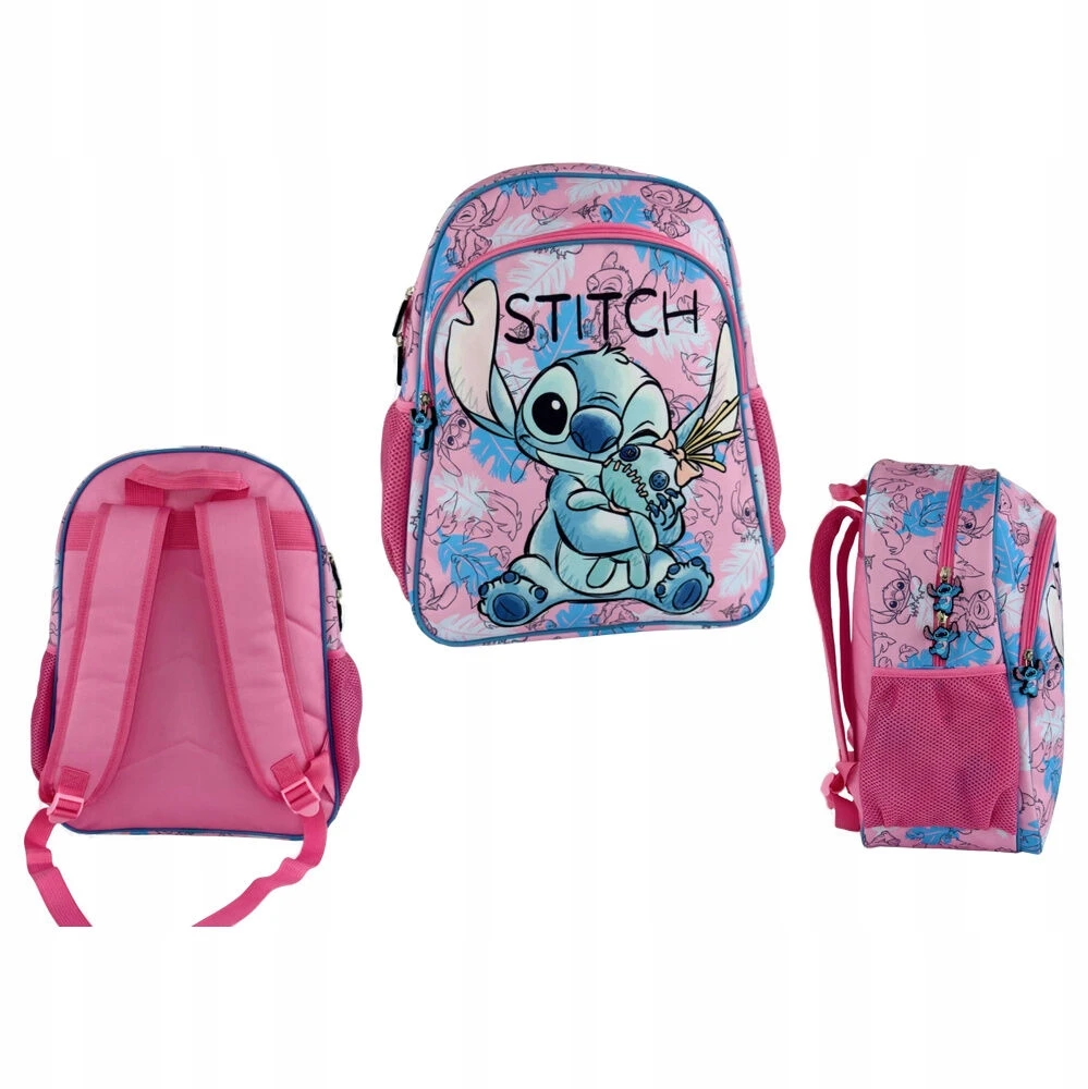 Manenti Bez Marki „Stitch“ kuprinė mokyklai, jaunimui, didelė, talpi, A4