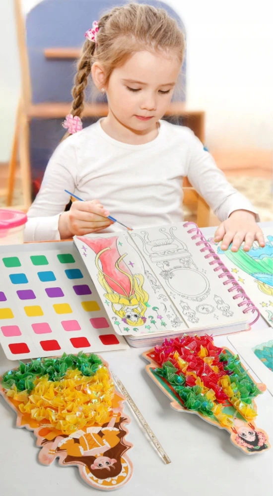 Bez Marki STYLIST 3IN1 KŪRYBINIS RINKINYS VAIKAMS DOVANŲ SUKURK SAVO PRINCESĘ