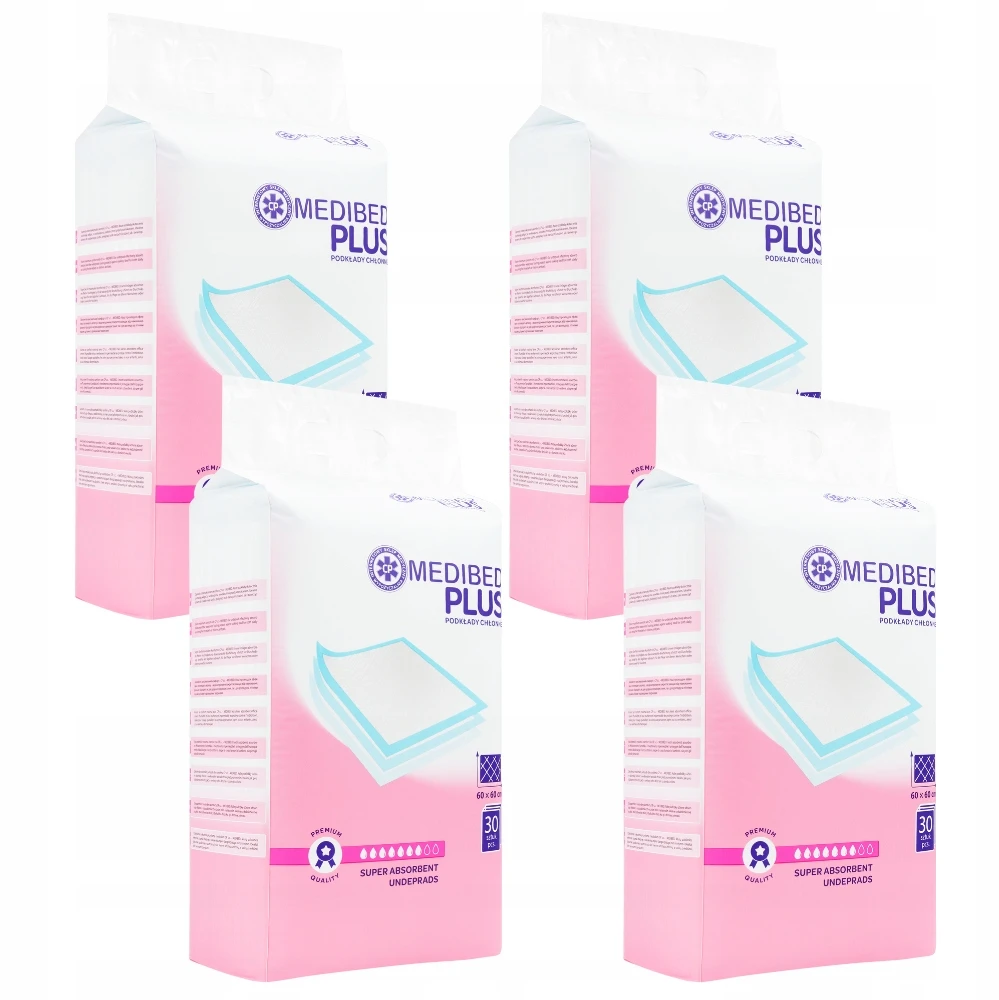 Bez Marki SUgeriantys įklotai MEDIBED PLUS 60X60 STRONG nesterilūs PREMIUM 610ml 120 vnt.