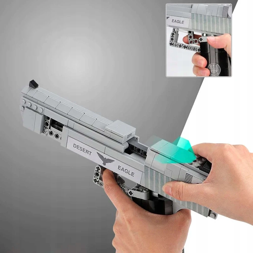 Bez Marki Surenkamas modelis Desert Eagle pistoletas XB-24004, 528 det., su šoviniais