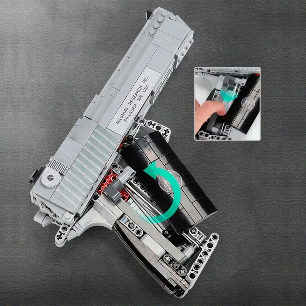 Bez Marki Surenkamas modelis Desert Eagle pistoletas XB-24004, 528 det., su šoviniais