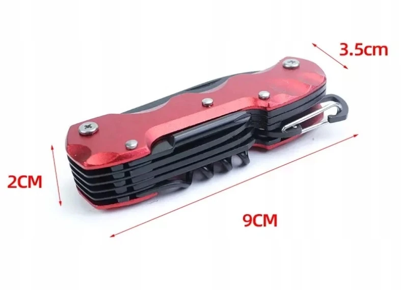 Bez Marki SURVIVAL MULTITOOL POCKET PEILIS Juodas