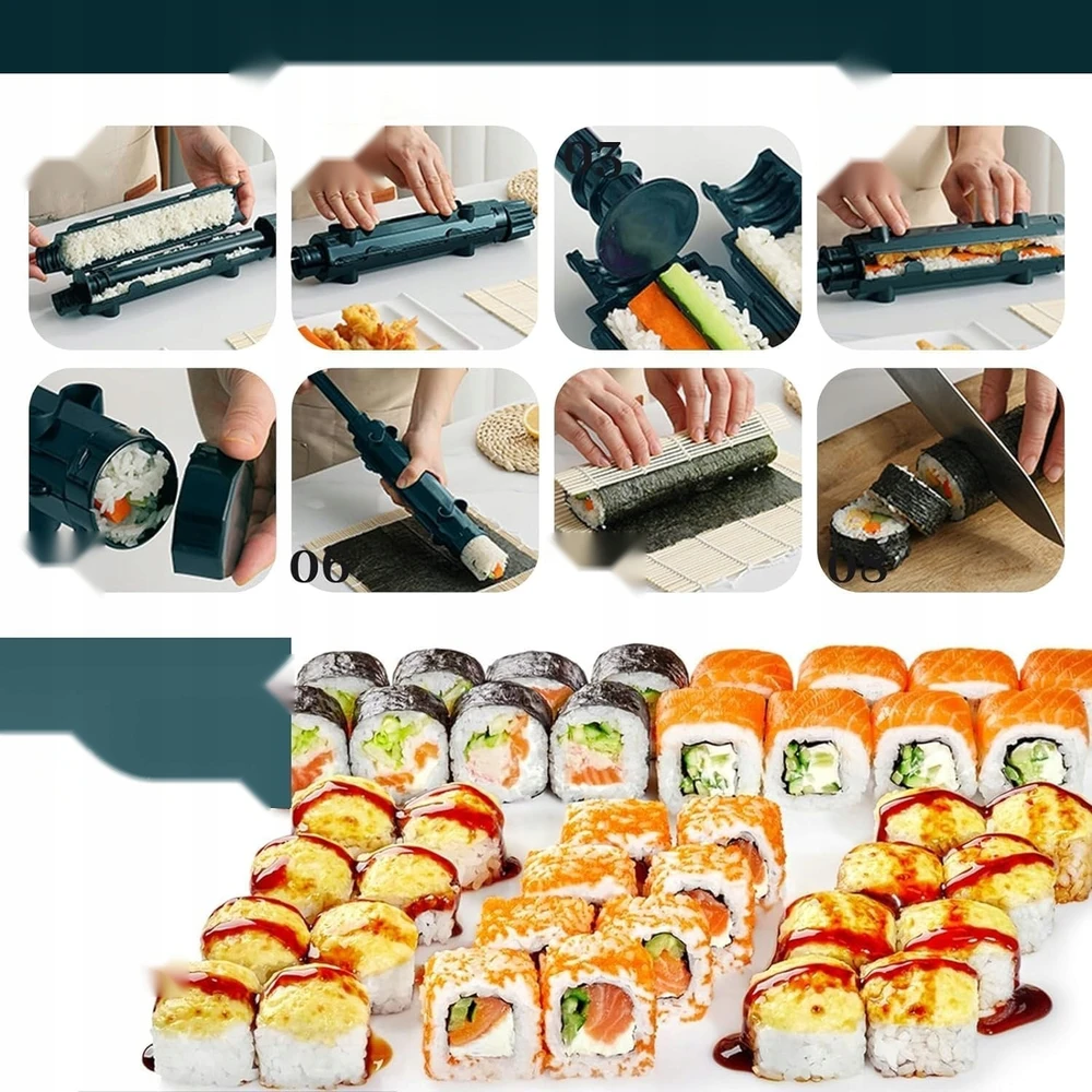 Bez Marki SUSHI BAZOOKA RINKINYS MEDŽIAGA PP CILINDRAS PILKA DIDELI PRIEDAI Indai