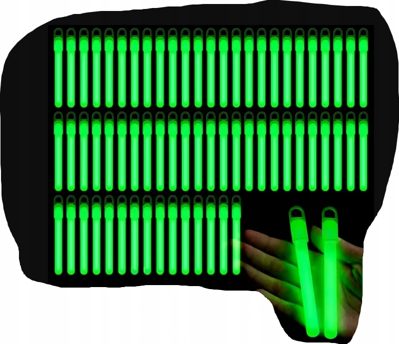 Bez Marki ŚWIATŁO CHEMICZNE Glow Stick Survival žalia 9 Godzin Świecenia 15 cm