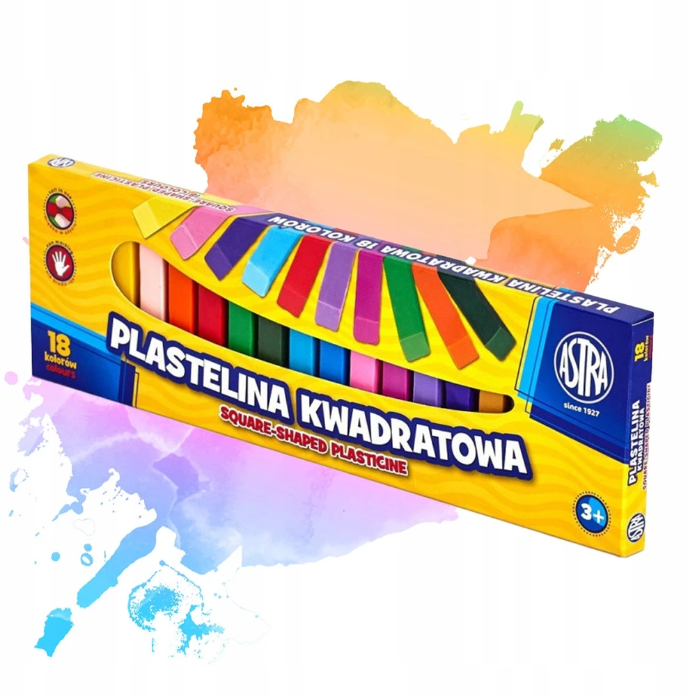 Bez Marki Szkolna PLASTELINA Dla Dzieci Do MODELARSTWA Komplet 18 Kolorów MIX Astra