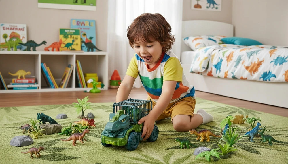 Bez Marki T-Rex Dinosaur Transporter Sunkvežimis didelis XXL + 15 figūrėlių + priedai