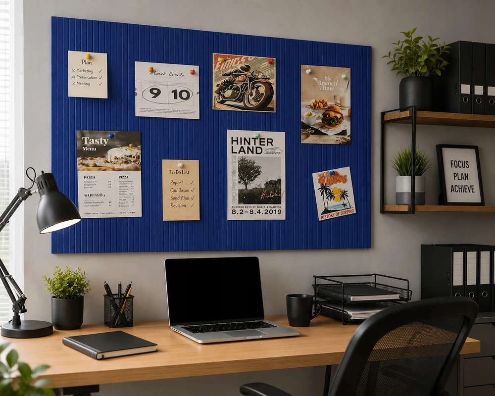 Bez Marki Tablica Filcowa 120x80 Duża Ścienna Samoprzylepna Stylowa Žydra Lamele