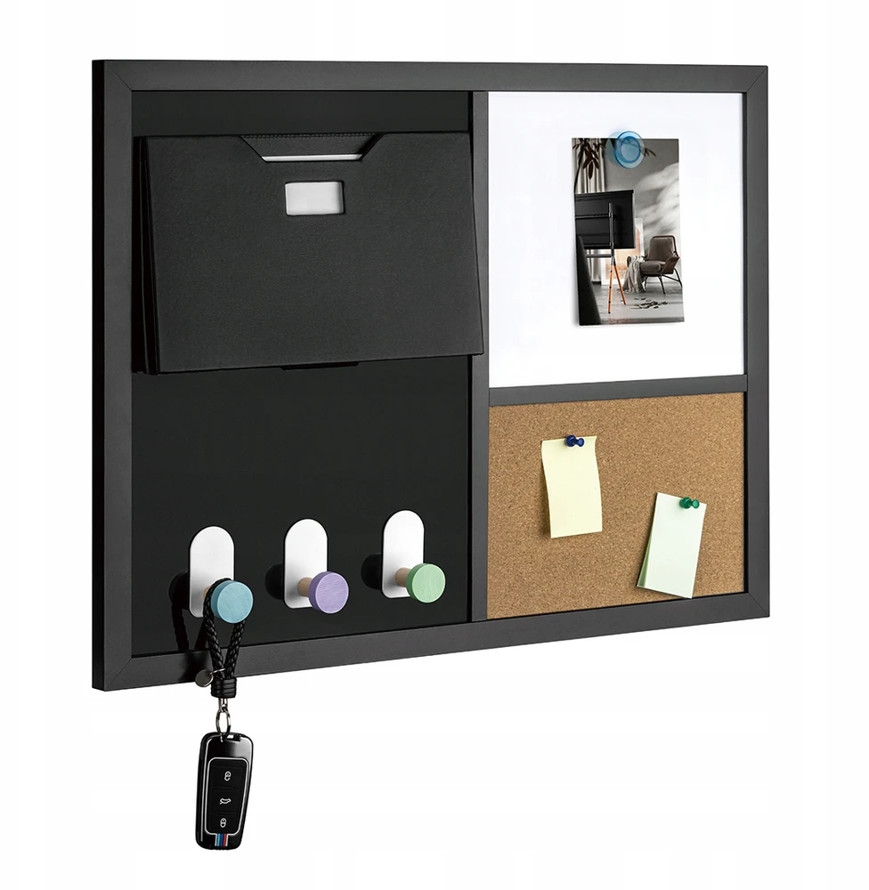 Spacetronik Bez Marki TABLICA MAGNETYCZNA SUCHOŚCIERALNA na magnesy 60x45 DO BIURA organizer