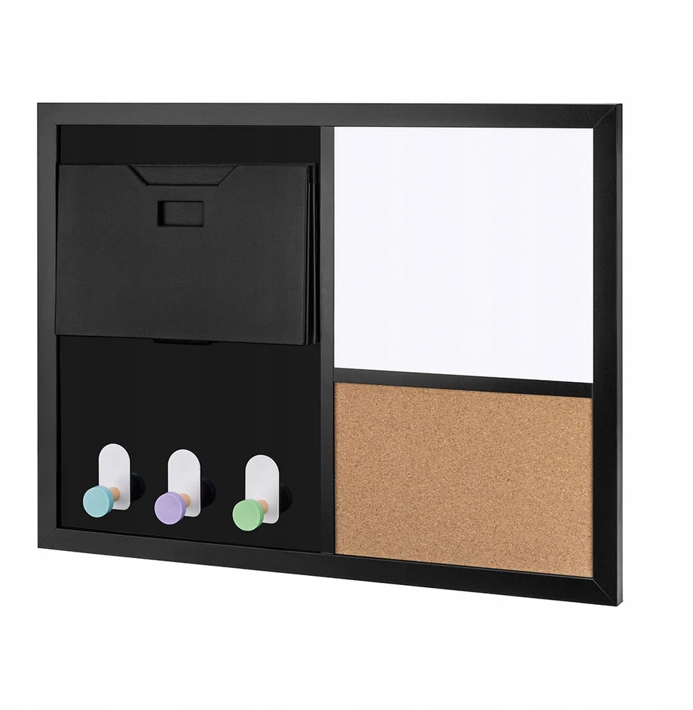 Spacetronik Bez Marki TABLICA MAGNETYCZNA SUCHOŚCIERALNA na magnesy 60x45 DO BIURA organizer