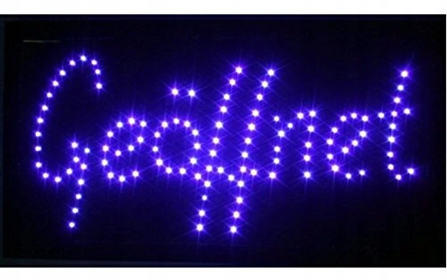 Bez Marki TABLICZKA LED Mėlynas NEON DEKORACYJNA DO SALONU 48X25 CM do domu