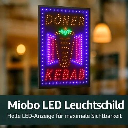 Bez Marki TABLICZKA LED Mėlynas NEON DEKORACYJNA DO SALONU 48X25 CM do domu