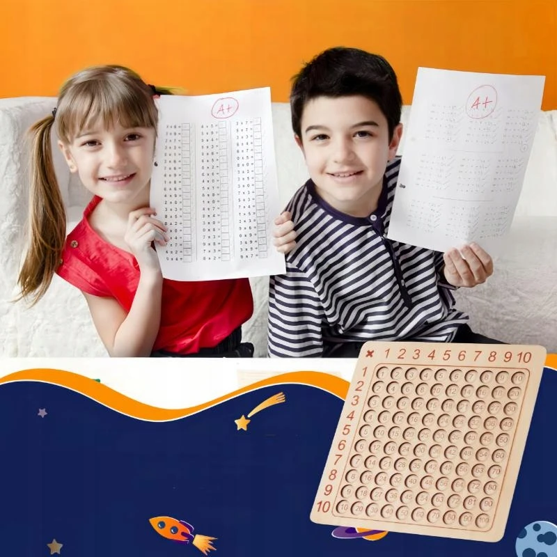 Bez Marki TABLICZKA MNOŻENIA Žaidimas DREWNIANA MONTESSORI DZIECI Žaidimas EDUKACYJNA LOGICZNA