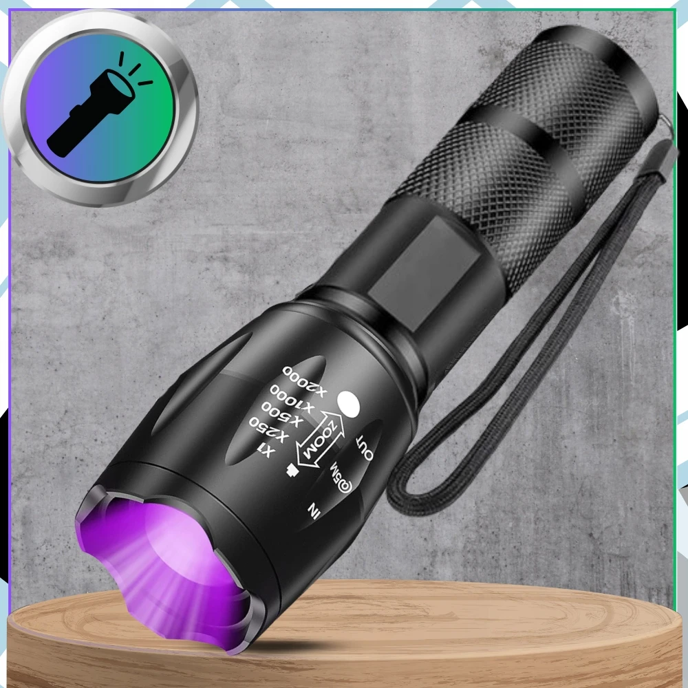 Bez Marki Taktinis testeris žibintuvėlis LED priartinimo UV diodas Atsparus gintarui Stiprus VIOLETAS
