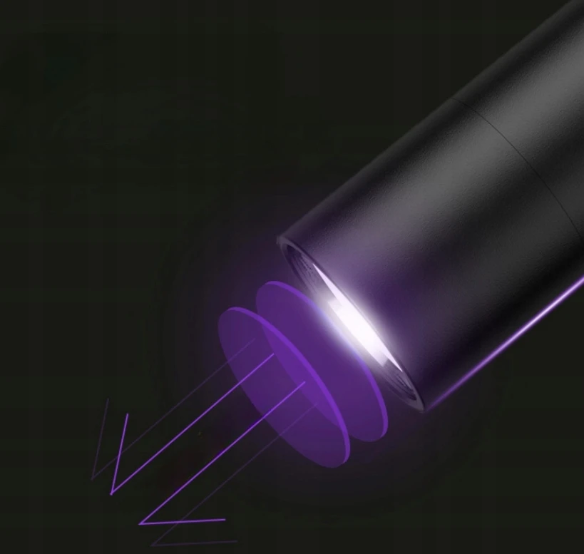 Bez Marki TAKTINIS UV BLYGNIS 365nm 5W – kišeninis, aliuminis, mikro USB, juodas.