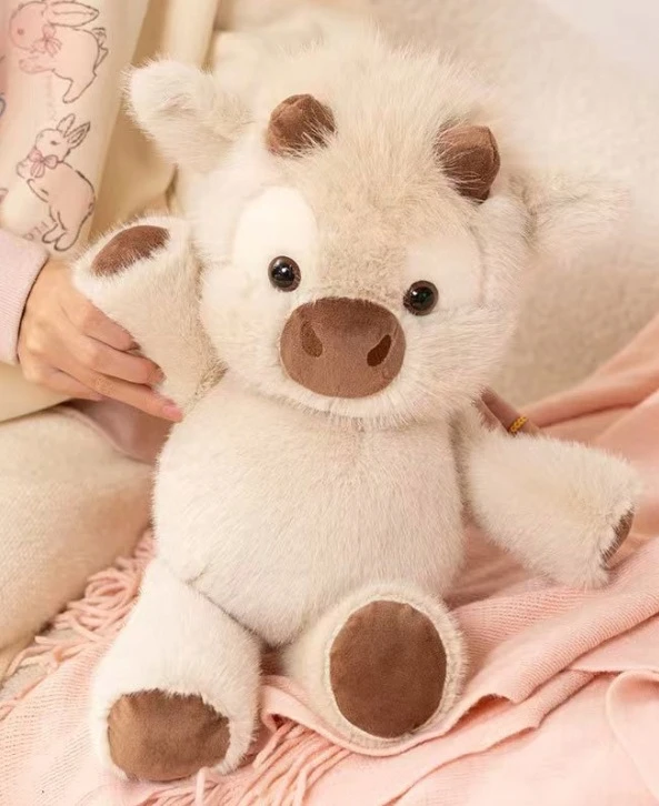 Bez Marki Talismanas karvė 45 cm pliušinis mielas žaislas Minkštas bėgimo žaislas vaikams