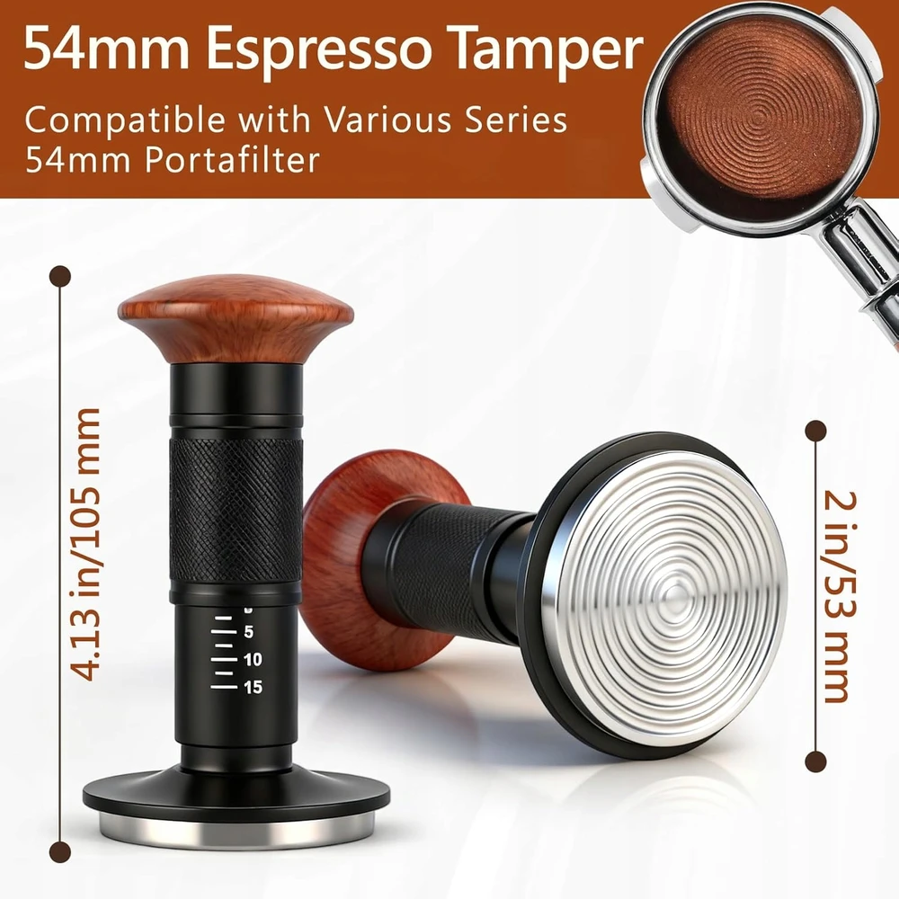 Bez Marki Tamper 54mm PLIENINIO ALIUMINIO TIKSLIŲJŲ SISTEMOS NUOLATINIO SLĖGIO KAVA