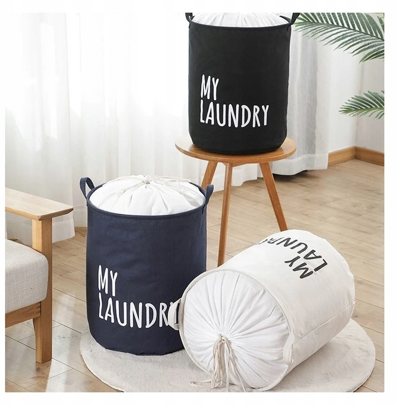 Bez Marki Tamsiai mėlynas KOSZ NA ZABAWKI - PRANIE - MY LAUNDRY - 40 x 50 CM
