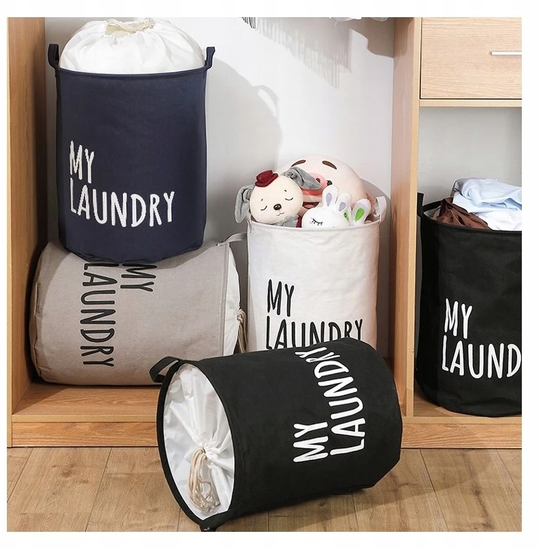 Bez Marki Tamsiai mėlynas KOSZ NA ZABAWKI - PRANIE - MY LAUNDRY - 40 x 50 CM