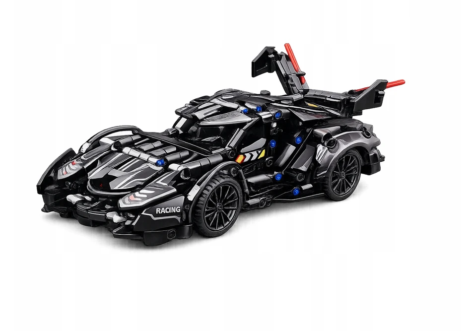 Bez Marki Technic Sports Car Blocks 312 Elements Juodas Hypercar Premium modelis