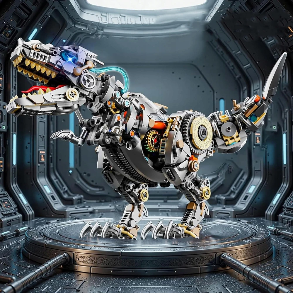 Bez Marki TECHNIKAS DINOZAURŲ ŽAISLŲ RINKINYS, TYRANNOSAUR REX, BLOKINIS ŽAISLAS