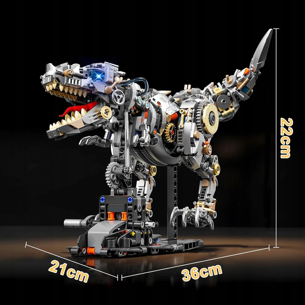 Bez Marki TECHNIKAS DINOZAURŲ ŽAISLŲ RINKINYS, TYRANNOSAUR REX, BLOKINIS ŽAISLAS