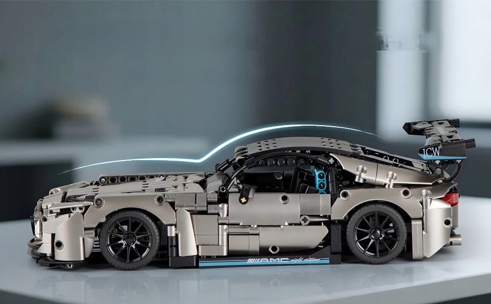 Bez Marki TECHNINIAI BLOKAI LENKINGINIO AUTOMOBILI 1466 AUTOMOBILIS MODELIS MOTORINGUM VENTILIATAMS