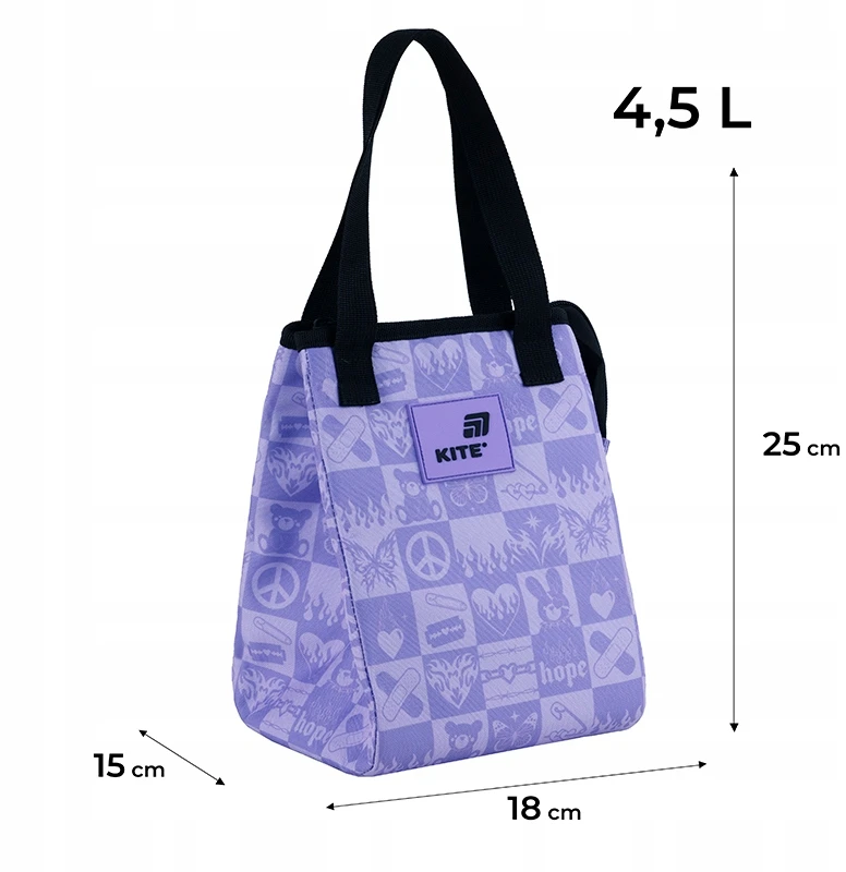 Bez Marki Termo dėklas maistui Kite K25-2707-5, 4.5l, violetinis