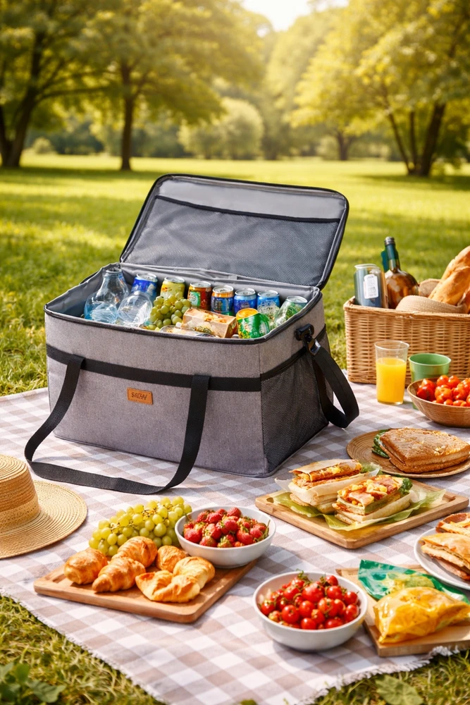 Bez Marki Termo maišelis 40L, didelis termoizoliacinis turistinis šaldytuvas
