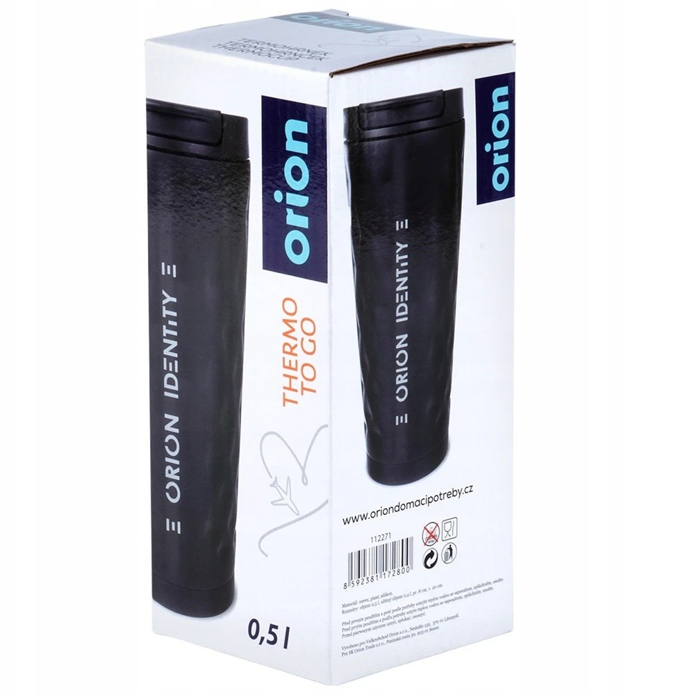 Bez Marki Termo puodelis juodas plienas Orion 500 ml