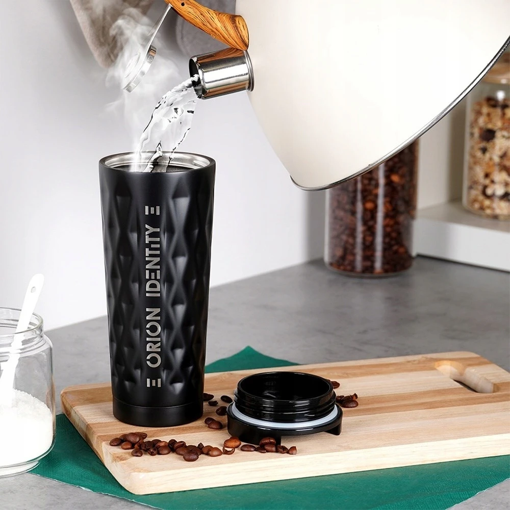 Bez Marki Termo puodelis juodas plienas Orion 500 ml