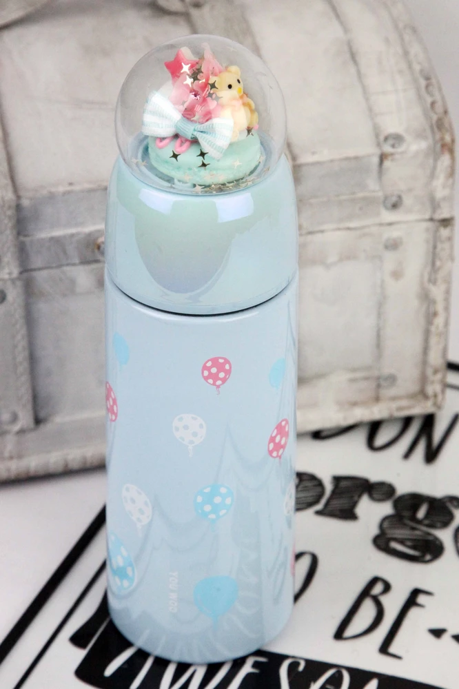 Bez Marki Termo puodelis "muffinka" persikų spalvos, 360ml