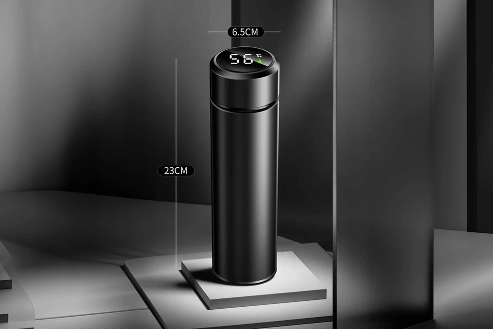 Bez Marki Termo puodelis su Led ekranėliu ir graviravimu, 500 ml