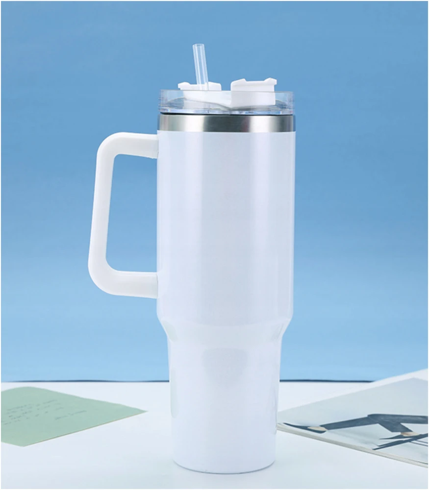 Bez Marki Termo puodelis su šiaudeliu, 1200 ml, nerūdijantis plienas, juodas
