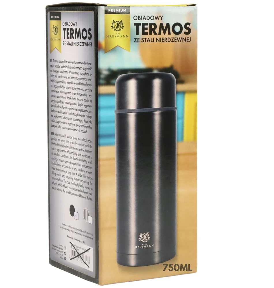Bez Marki Termosas maistui 800ml, nerūdijantis plienas, iki 12 val. šilumos/šalčio
