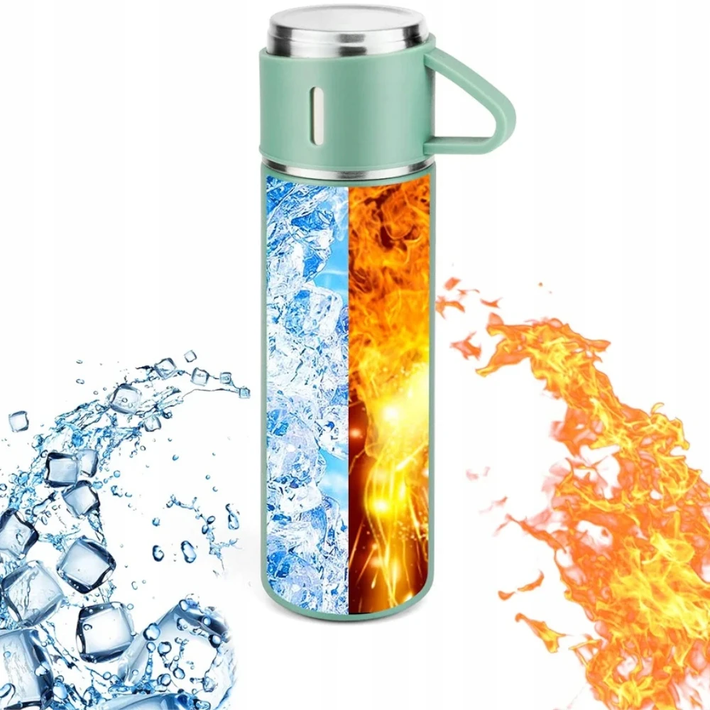 Bez Marki Termosas su 3 puodeliais, 500ml, nerūdijančio plieno