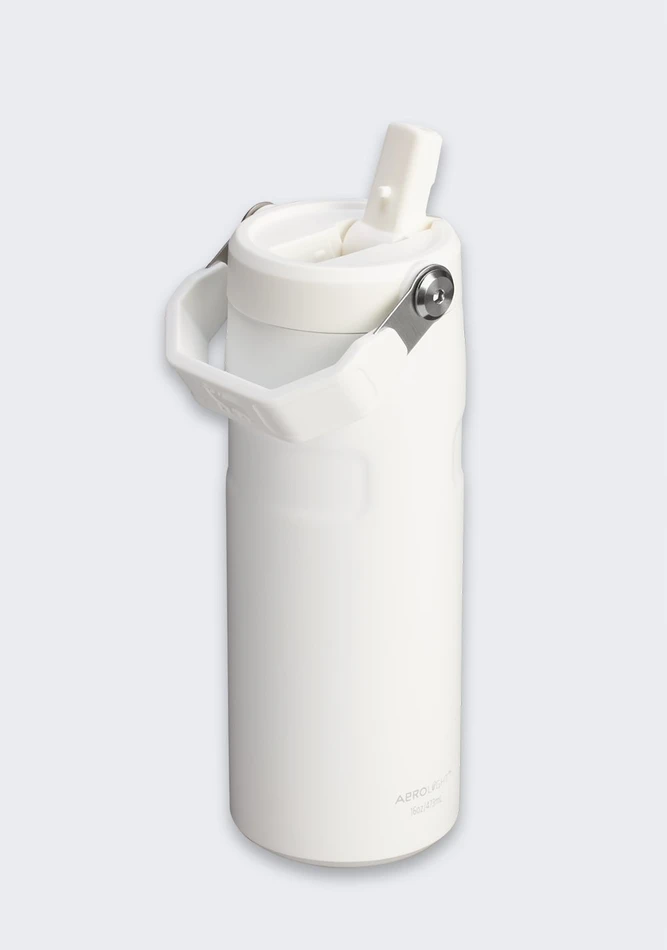Stanley Bez Marki Termosas su šiaudeliu &bdquo;The IceFlow Bottle Flip Straw 2.0&ldquo; 0,47 l, baltas