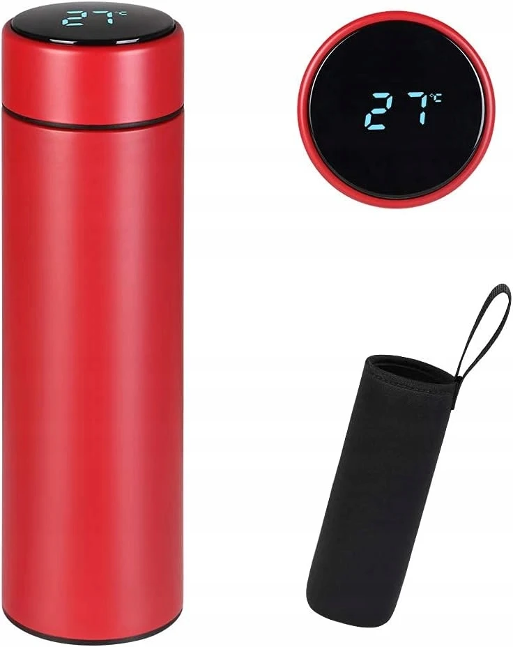 Bez Marki Termosinė gertuvė su Led temperatūros indikatoriumi, 500ml