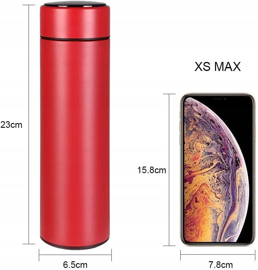 Bez Marki Termosinė gertuvė su Led temperatūros indikatoriumi, 500ml