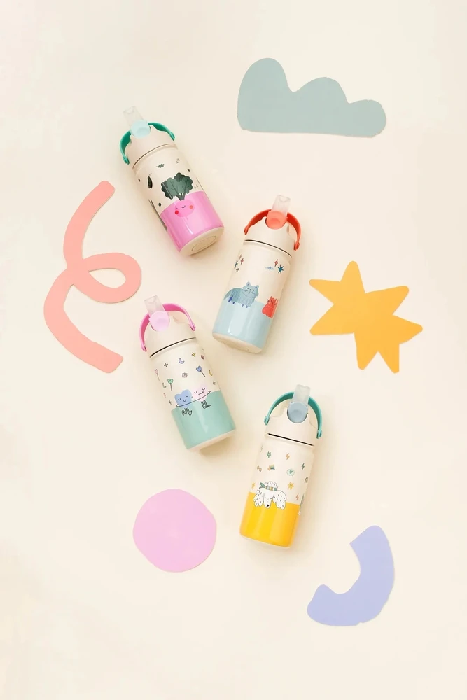 Bez Marki The Cotton Cloud - nerūdijančio plieno gertuvė - Dancing Hearts, 420ml