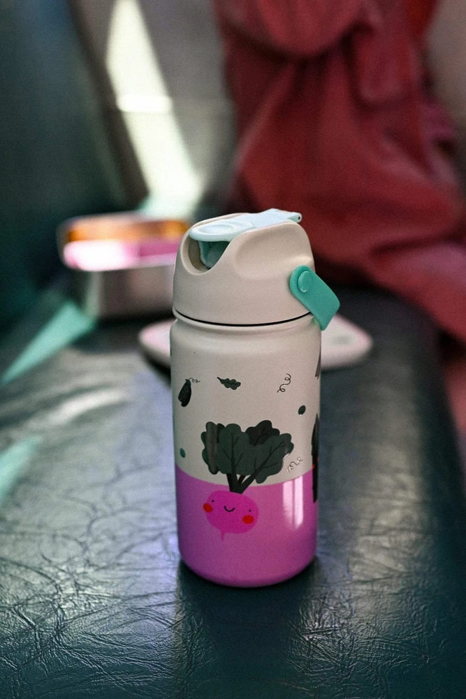 Bez Marki The Cotton Cloud vaikiškas termobidonas, Veggie Pals, 420 ml